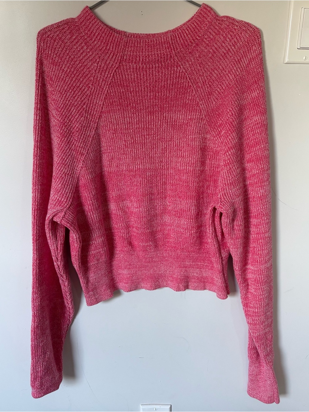 Free People Pink Marled Knit Cropped Sweater Size XS
